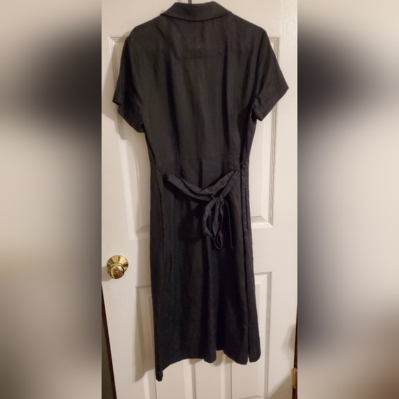 Quince European Linen Button Down Dress Black Size Small - Picture 5 of 8